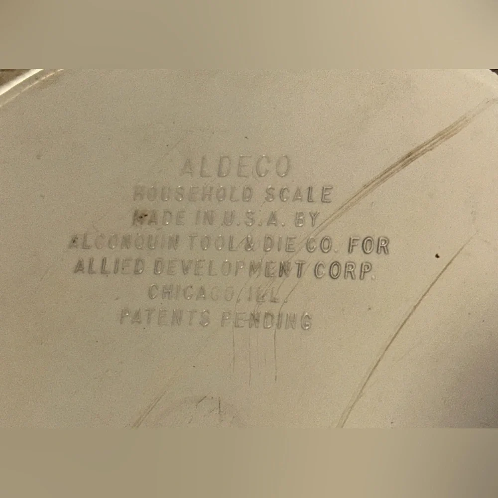 Vintage Aldeco Weight Scale Red & White